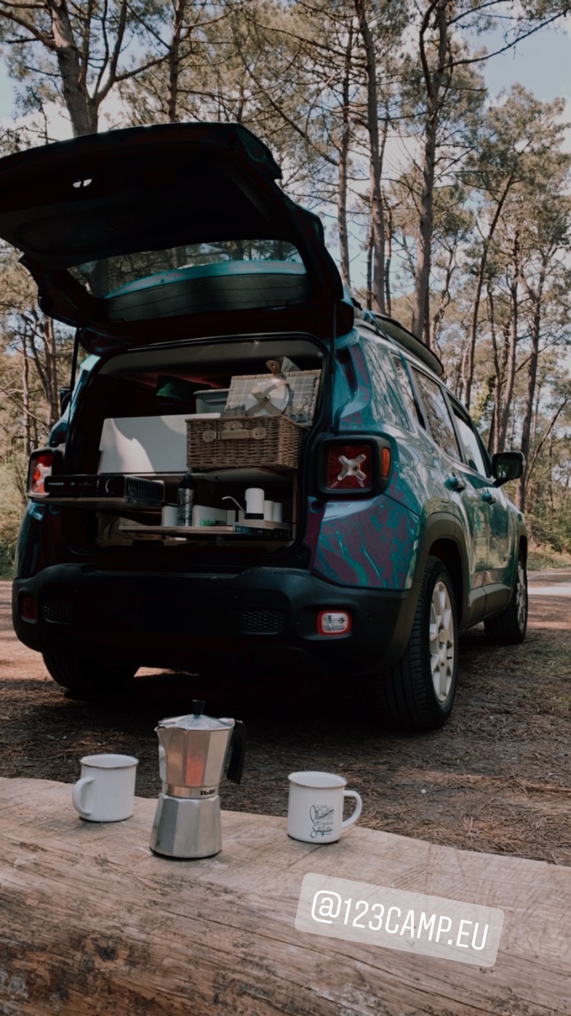 Camping kit 123Camp Jeep Renegade Road trip​